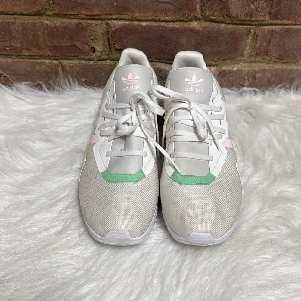 adidas white pink